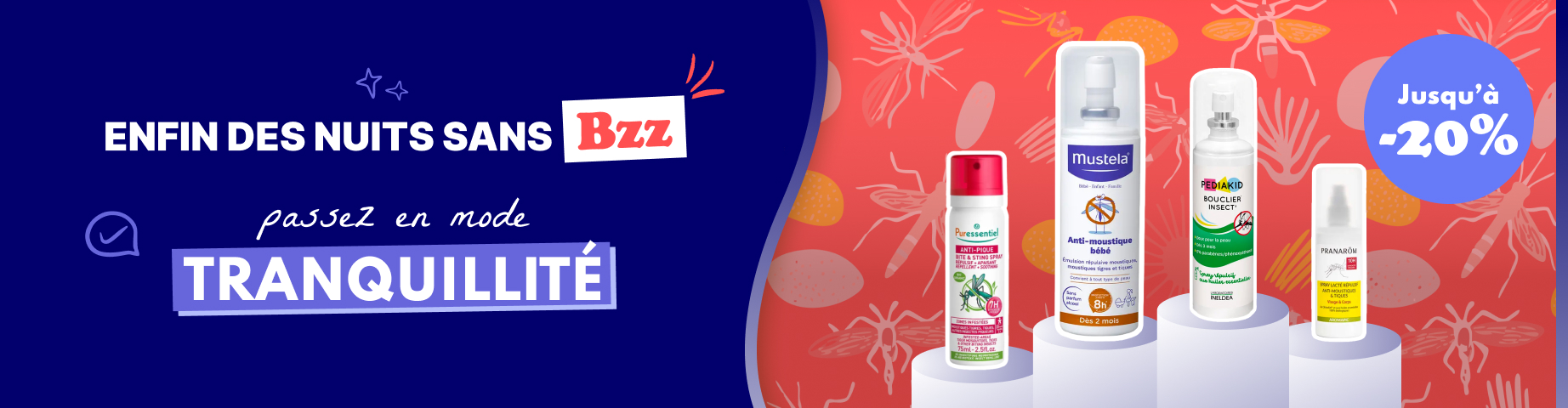 Profitez d'une offre jusqu'à -20% sur une sélection d'anti-moustiques !