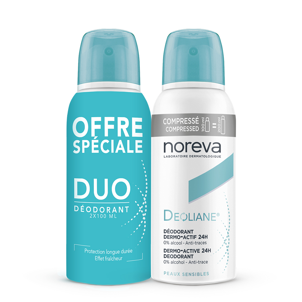 Noreva Deoliane Déodorant spray dermo-actif 24H 2x100ml