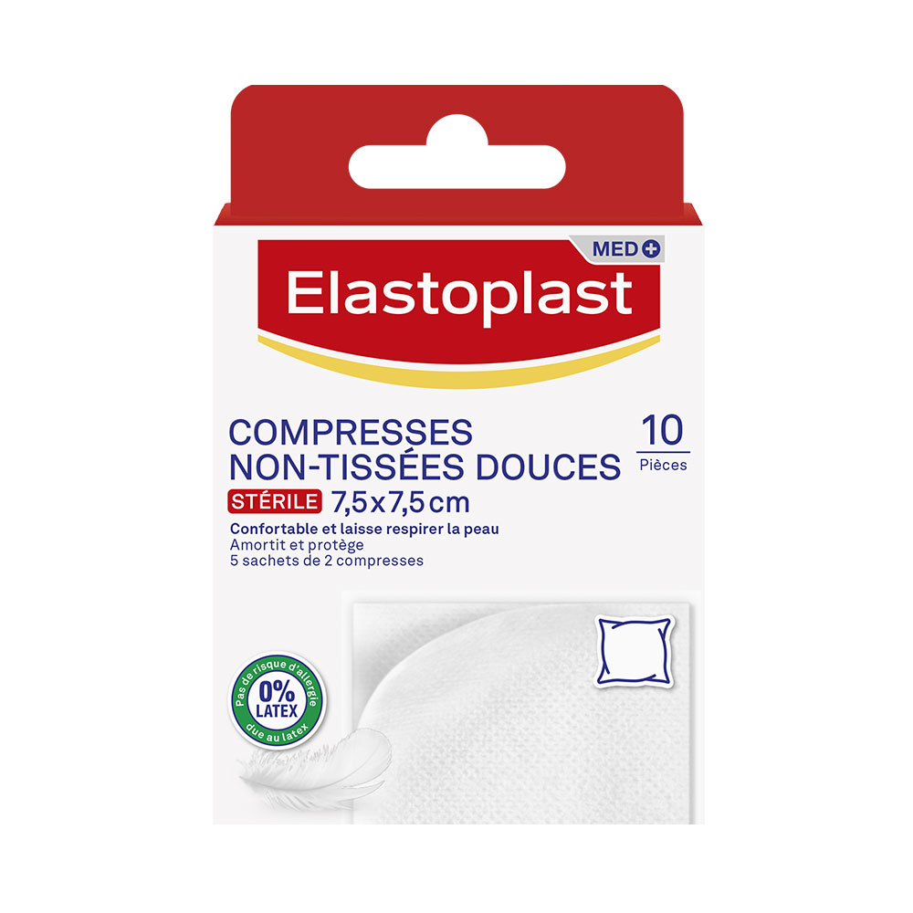 Elastoplast 1Er Secours Compresses non-tissées douces 10 compresses