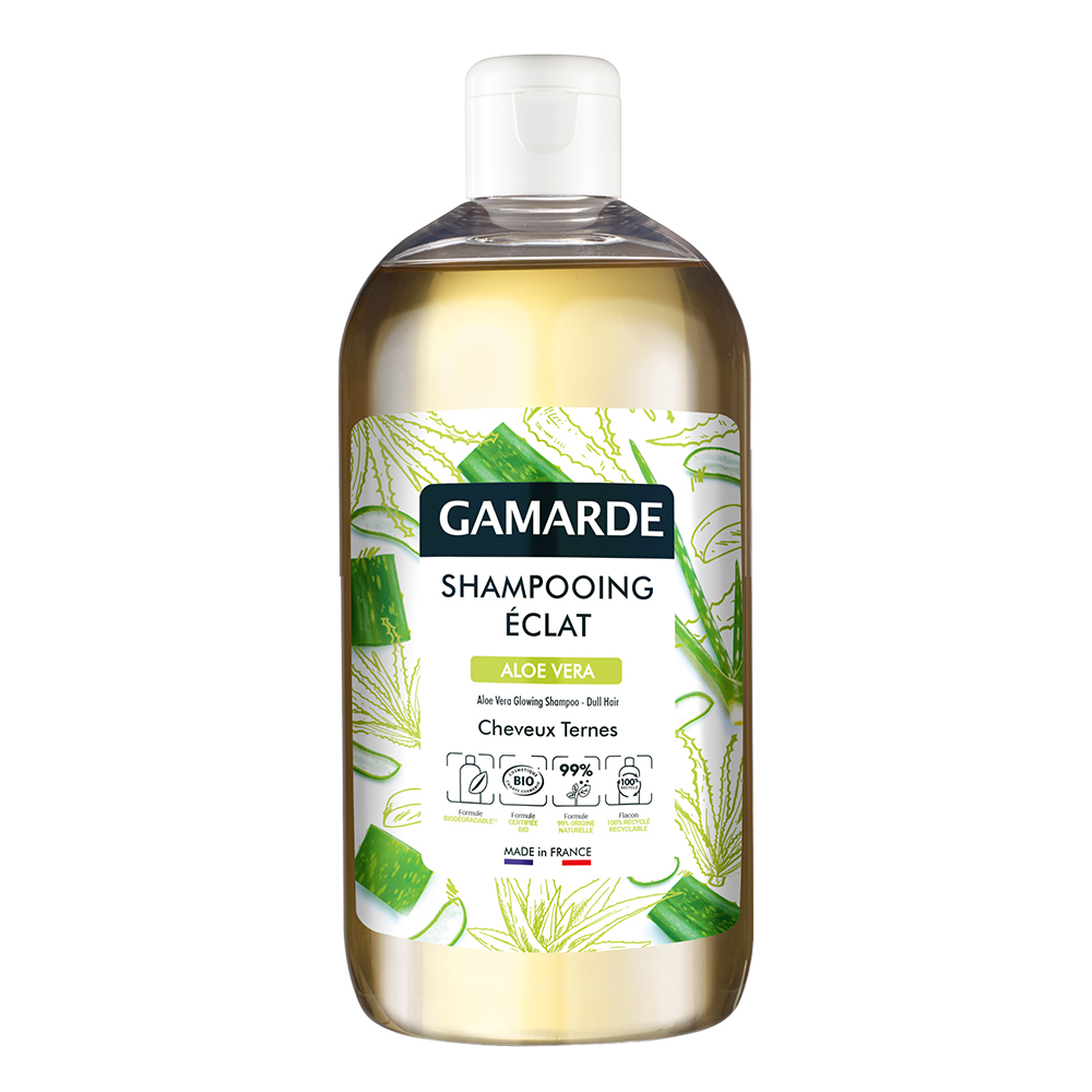 Gamarde Shampooing Eclat Bio Aloe Vera Cheveux Ternes 500ml