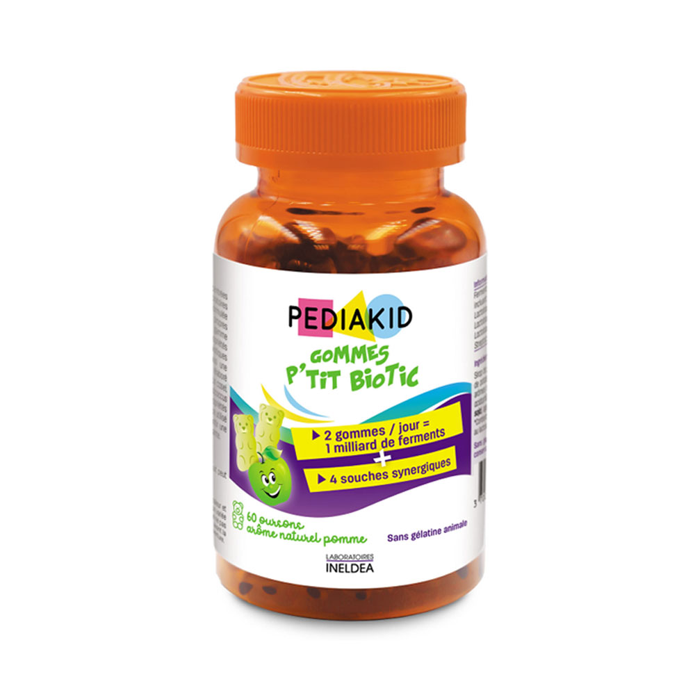 Pediakid P'tit Biotic Goût Pomme 60 gommes