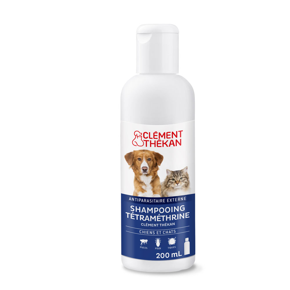 Clement-Thekan Tetramethrine Shampooing Antiparasitaire Chien et chat 200ml