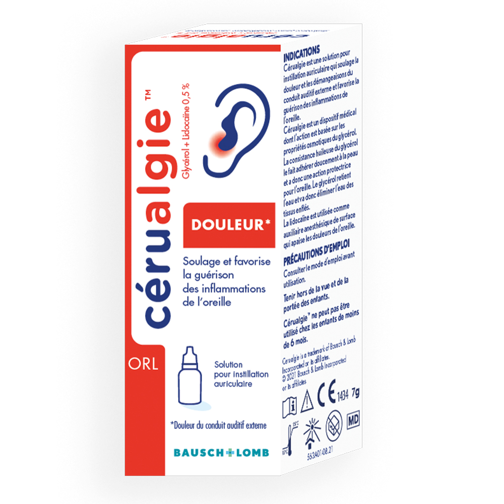 Bausch&Lomb Cerualgie Hygiène de l'Oreille 7g