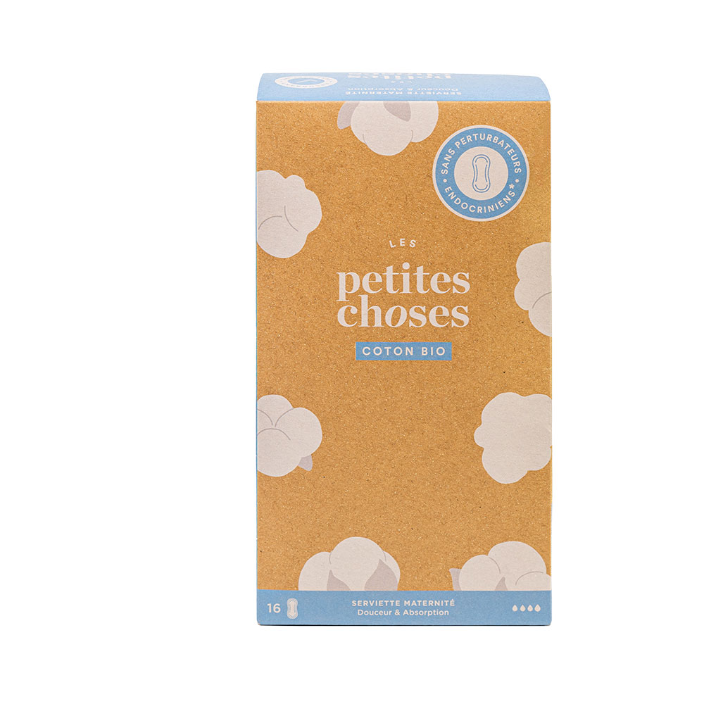 Les Petites Choses Serviettes Hygiéniques Maternité - Coton Bio x16