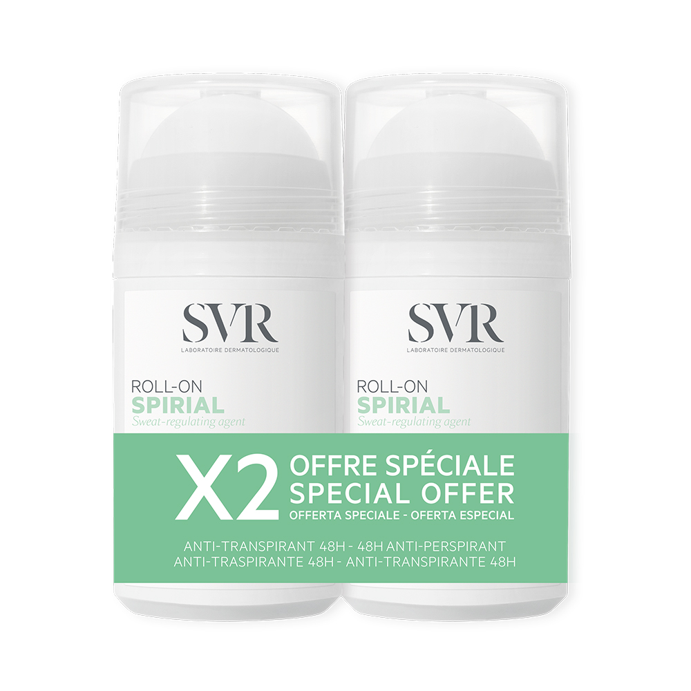 Roll-on Deodorant Anti-transpirant Intense 48h 2x50ml Spirial Svr