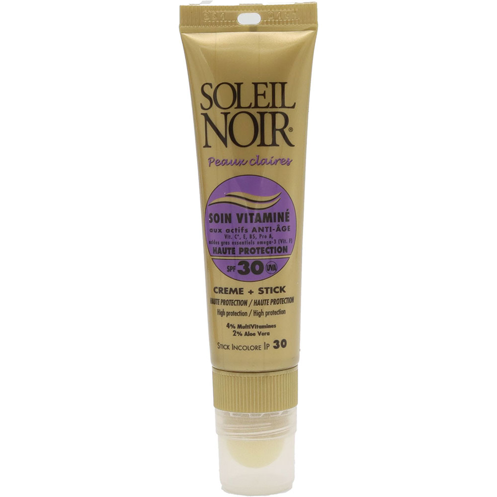 Soleil Noir N°42 Soin Vitamine Crème + Stick Haute Protection Spf30 20 ml