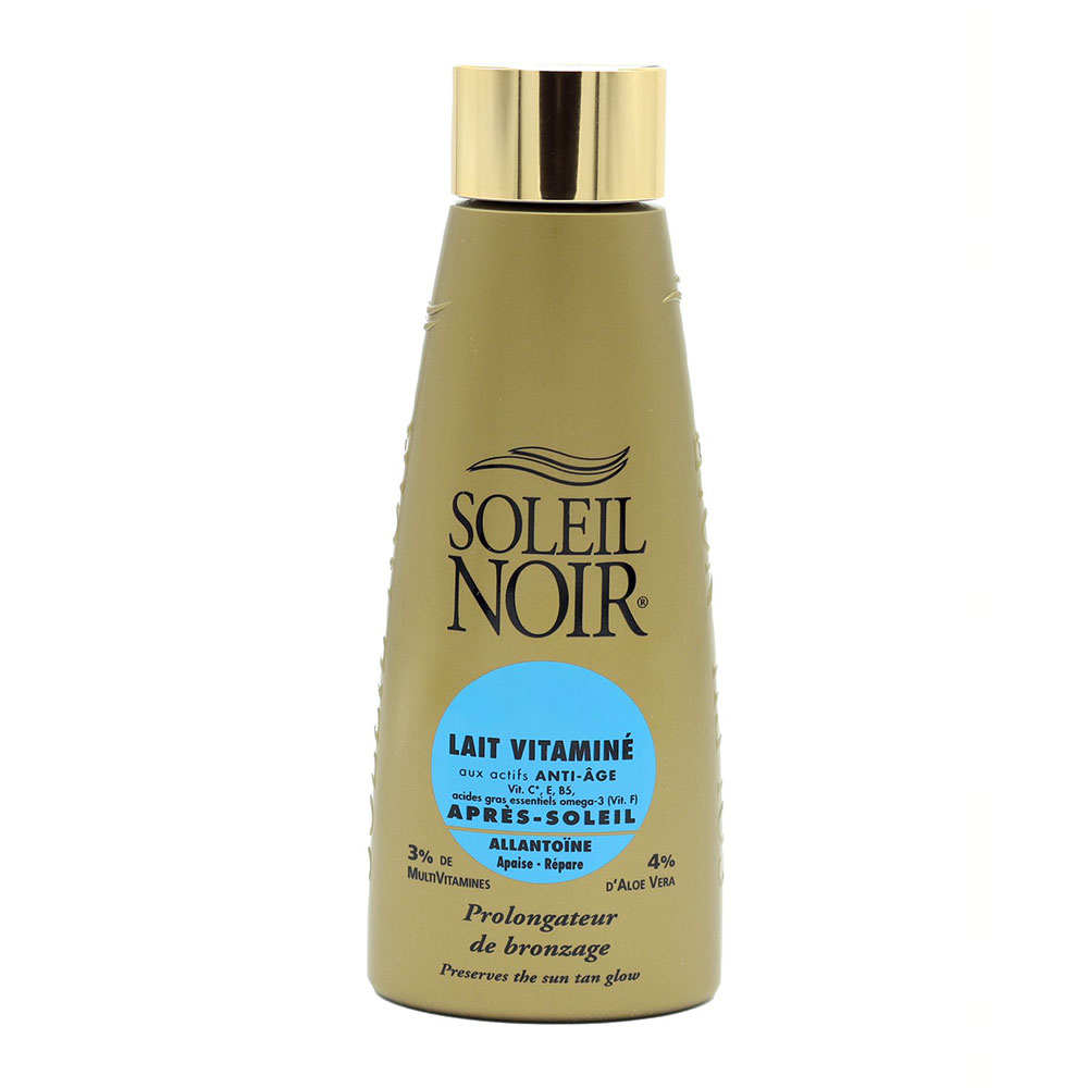 Soleil Noir N°11 Lait Vitamine Apres Soleil Anti-age Prolongateur De Bronzage 150ml