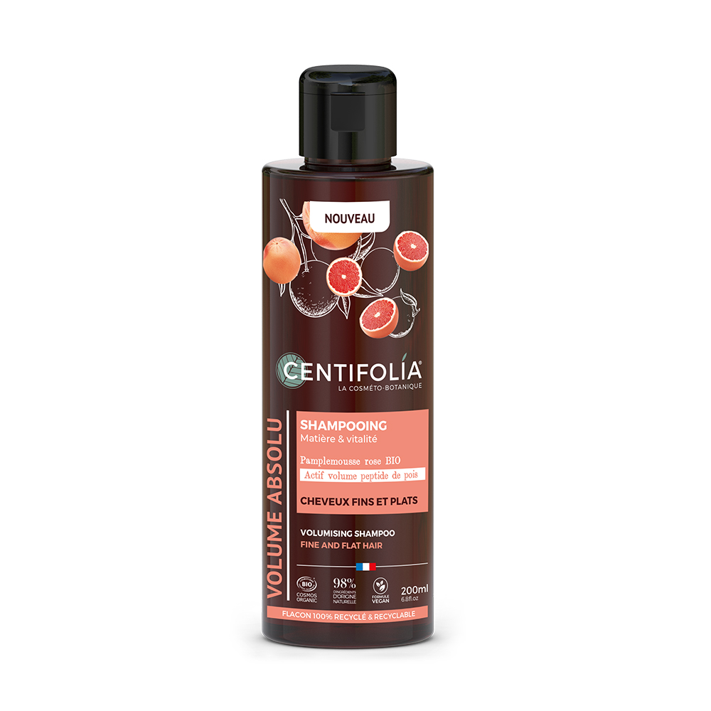 Centifolia Volume Shampooing Pamplemousse Rose Bio Cheveux fins et plats 200ml