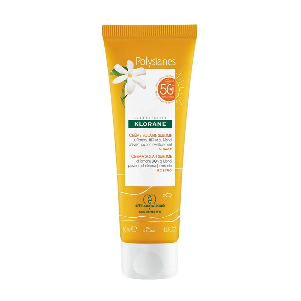 Klorane Polysianes Creme Solaire Sublime SPF50+ Visage 50ml