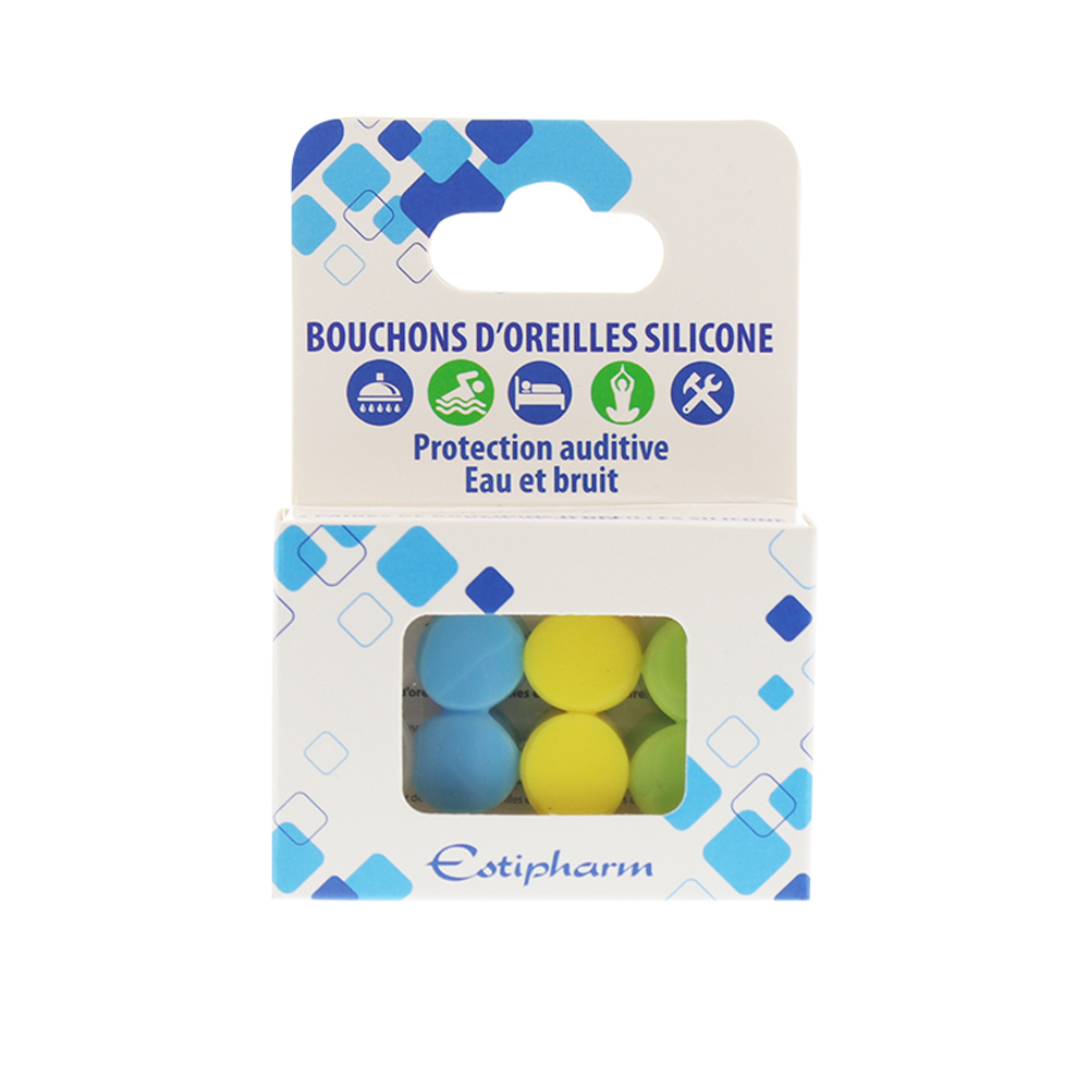 Estipharm Bouchons d'oreilles en silicone (x8)
