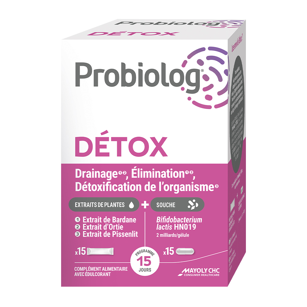 Mayoly CHC Probiolog Detox 15 sticks et 15 gélules