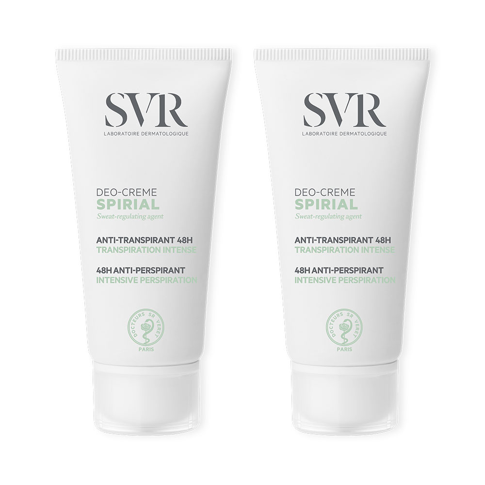 Svr Spirial Creme Deodorant Anti-transpirant Intense 48h 2x50ml