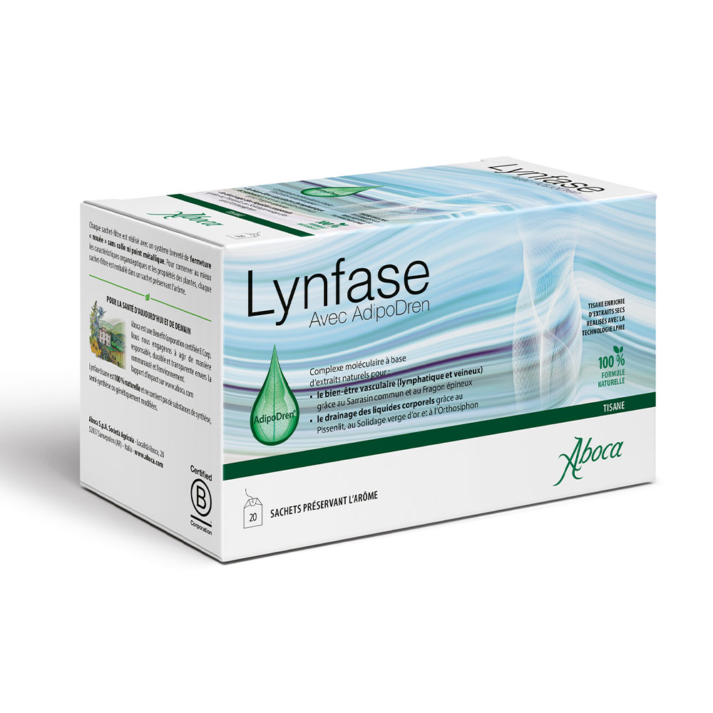 Aboca Métabolisme Lynfase Tisane Drainage & Bien-Etre Vasculaire 20 sachets
