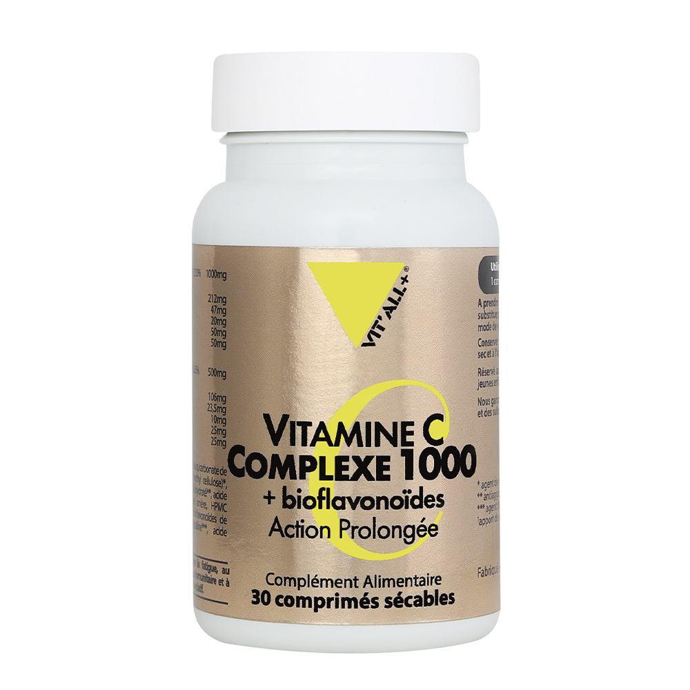 Vit'All+ Vitamine C 1000 + Bioflavonoïdes 30 Comprimés Sécables