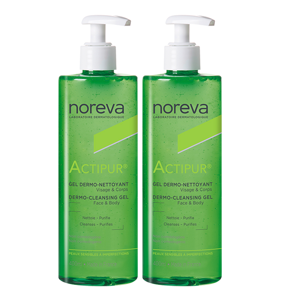 Noreva Actipur Gel Dermo Nettoyant Visage Et Corps 2x400 ml