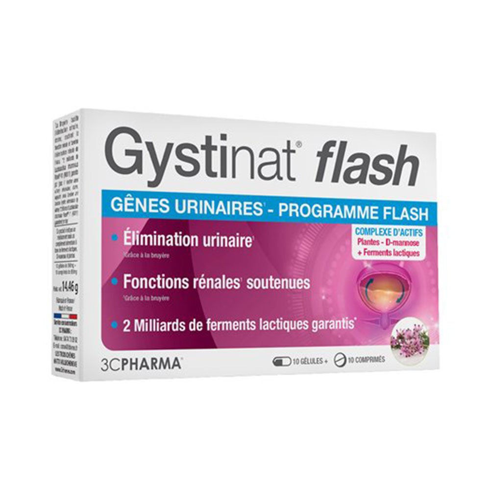 3C Pharma Gystinat Flash 10 gélules + 10 comprimés