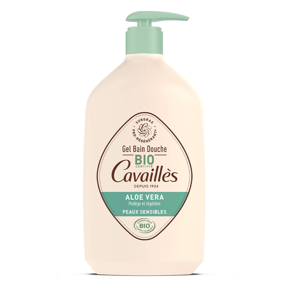 Cavaillès Gel Bain et Douche Aloe Vera Bio Peaux sensibles 1L