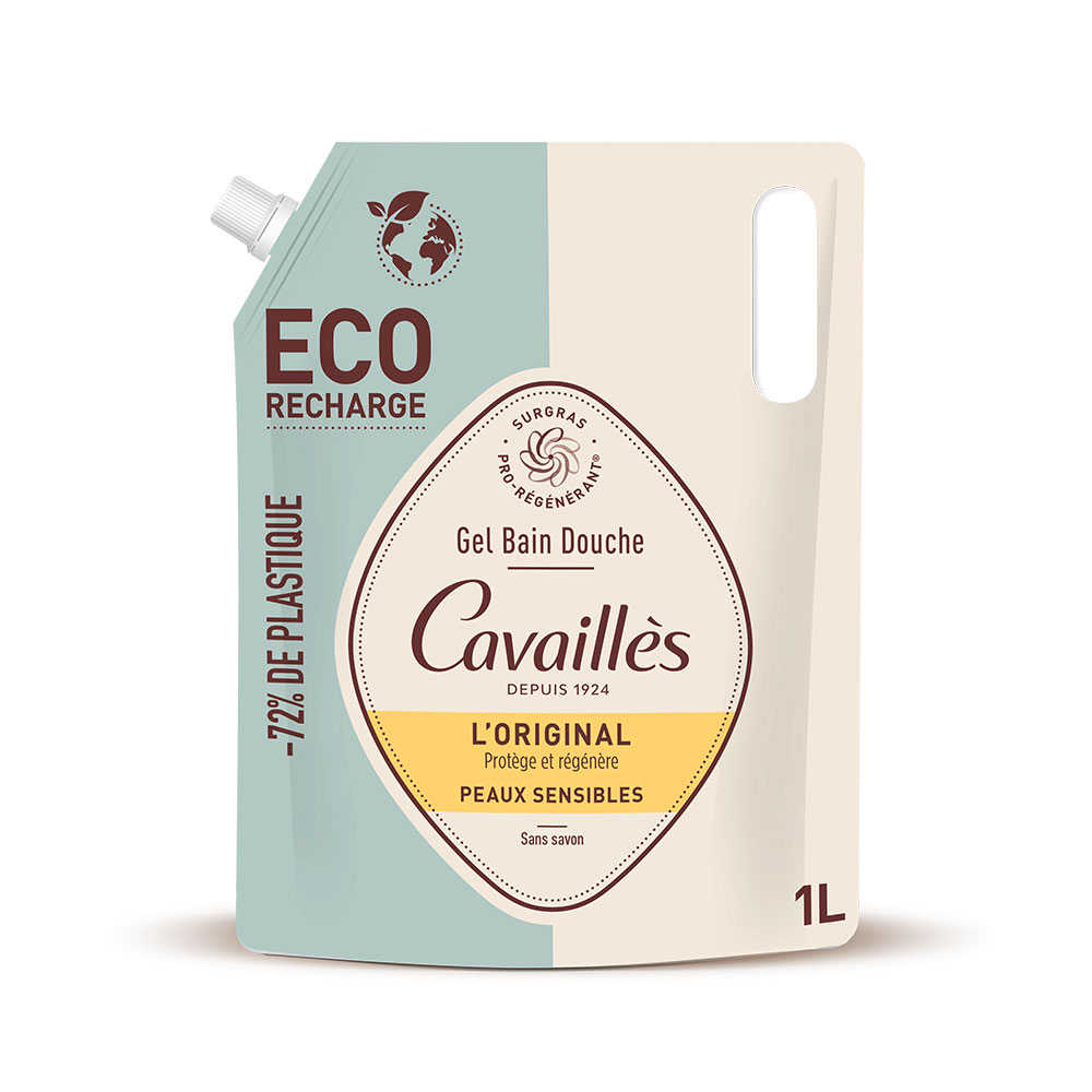 Cavaillès Eco-Recharge Gel Bain et Douche L'Original Peaux sensibles 1L