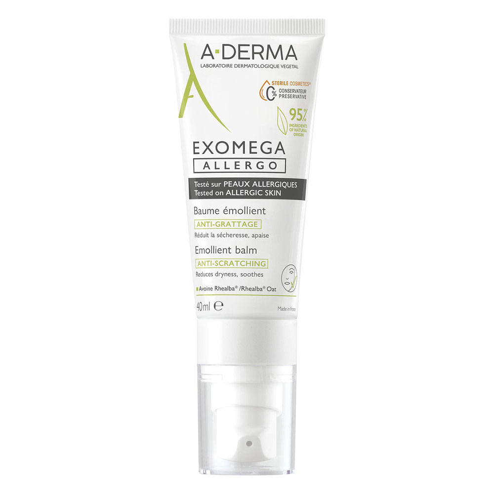 A-Derma Exomega Allergo Baume Emolient anti-grattage Peaux allergiques 40ml