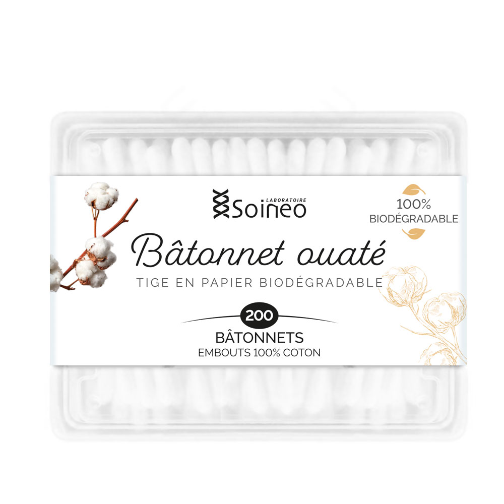 Soineo Coton-tiges Bâtonnets ouatés x200