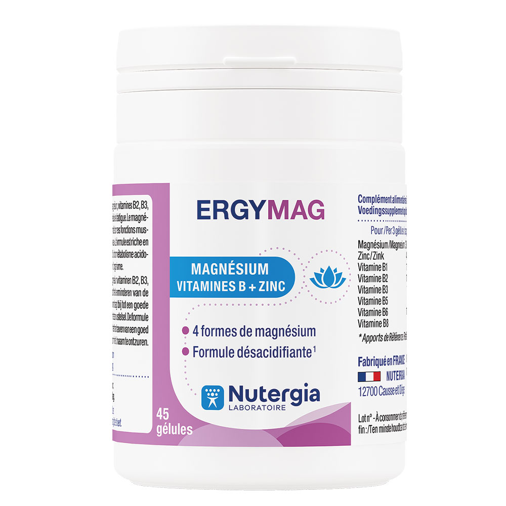 Nutergia Ergymag Magnésium Vitamines B + Zinc 45 Gélules