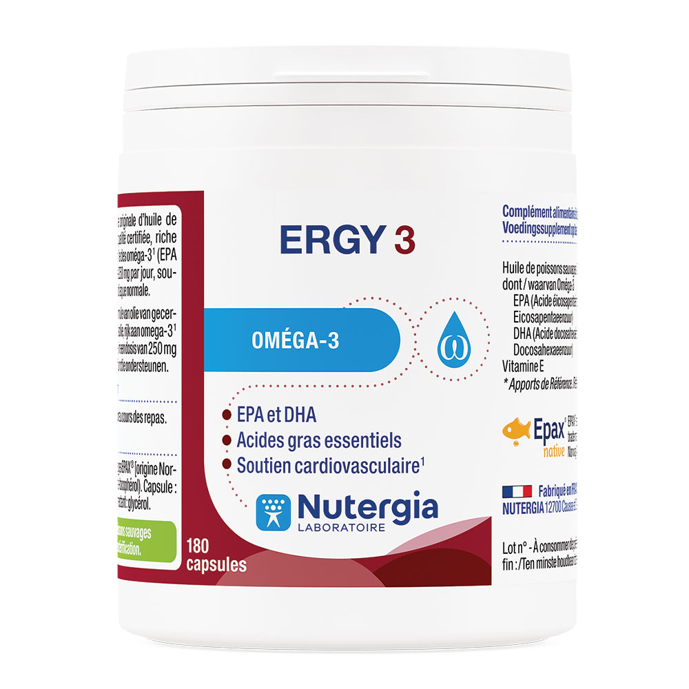 Nutergia Ergy 3 Oméga 3 180 Capsules