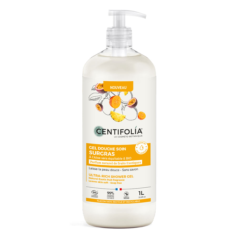 Centifolia Gel Douche Surgras Bio Fruits Exotiques 1l