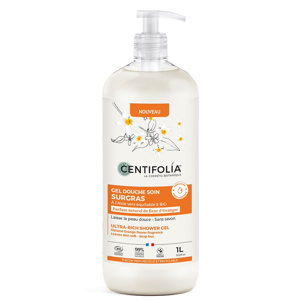 Centifolia Gel Douche Surgras Bio Fleur D'oranger 1l