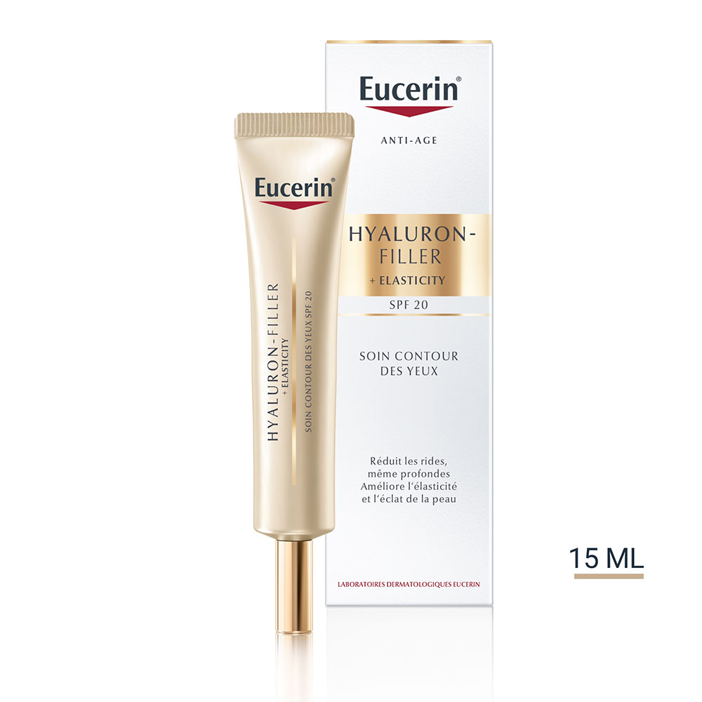Eucerin Hyaluron-Filler + Elasticity Soin Contour des Yeux SPF20 Peaux Matures 15ml
