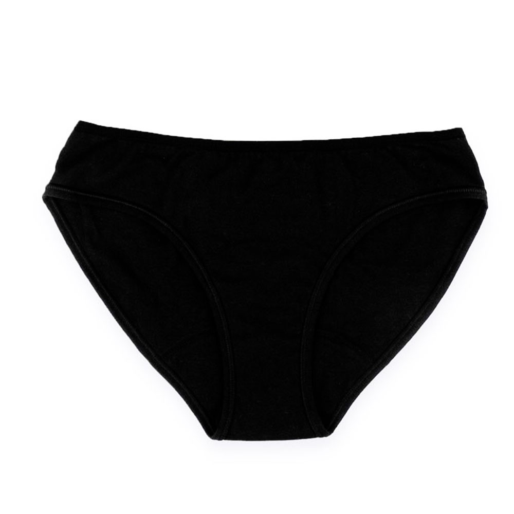 Jho Culotte Menstruelle Flux Normal En Coton Biologique Noire