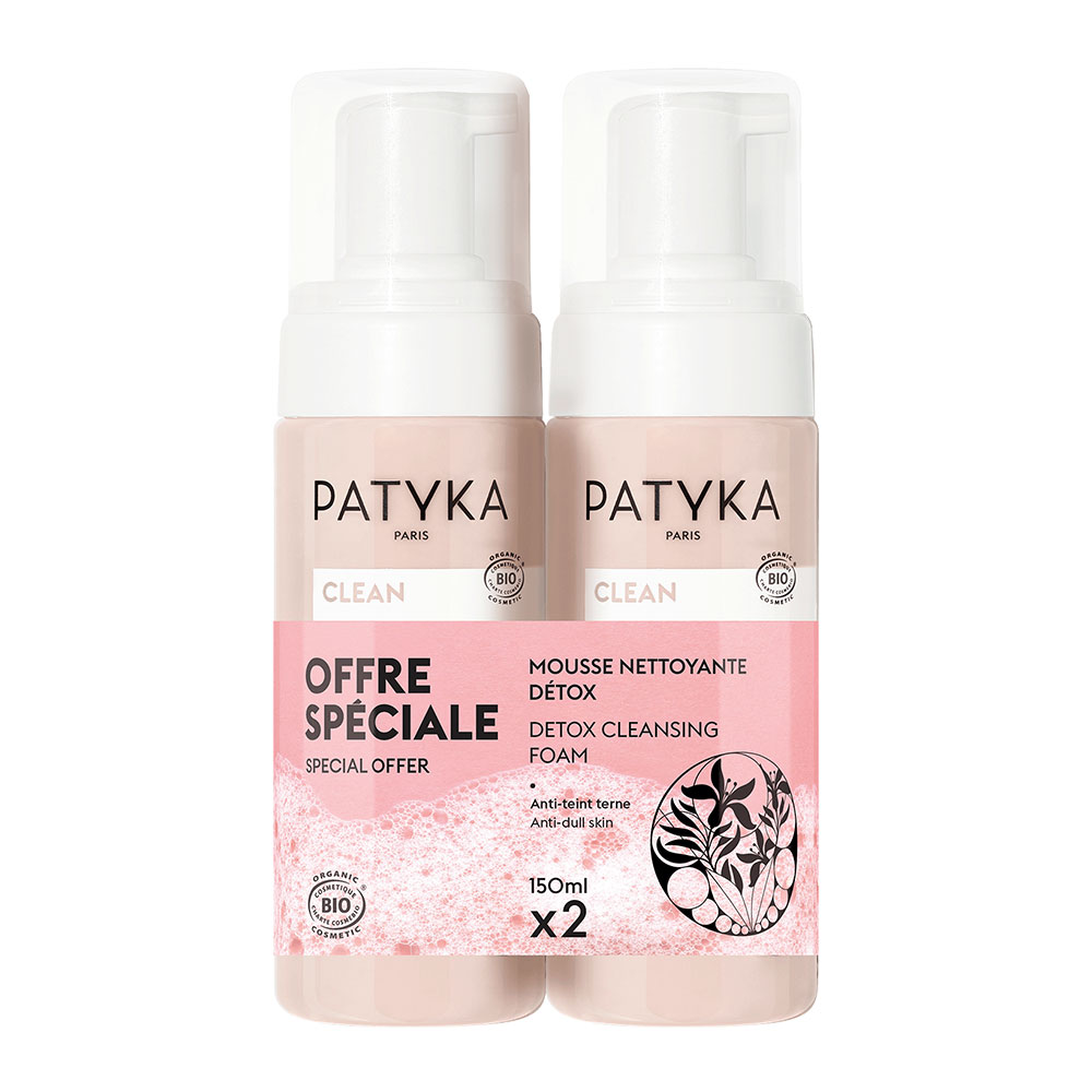 Patyka Clean Mousse Nettoyante Detox Bio 2x150ml
