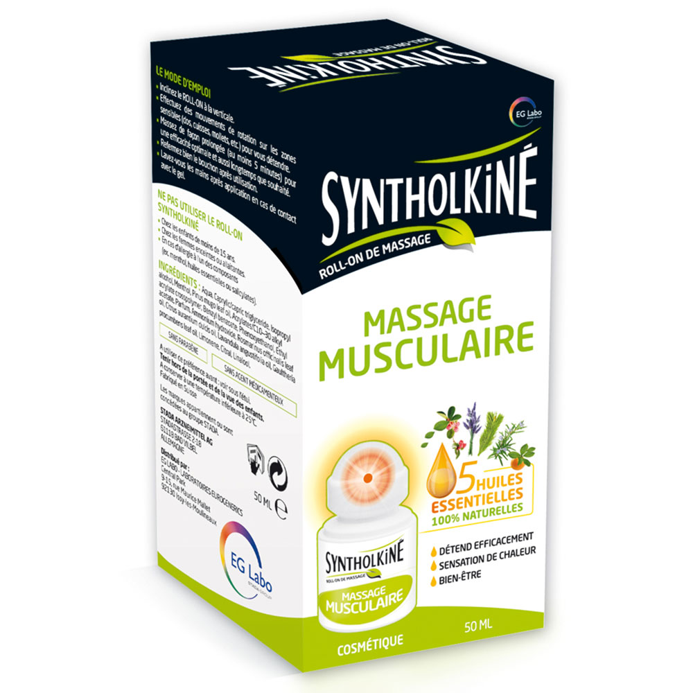 EG Labo SyntholKiné Roll-on De Massage Tensions Musculaires 50ml