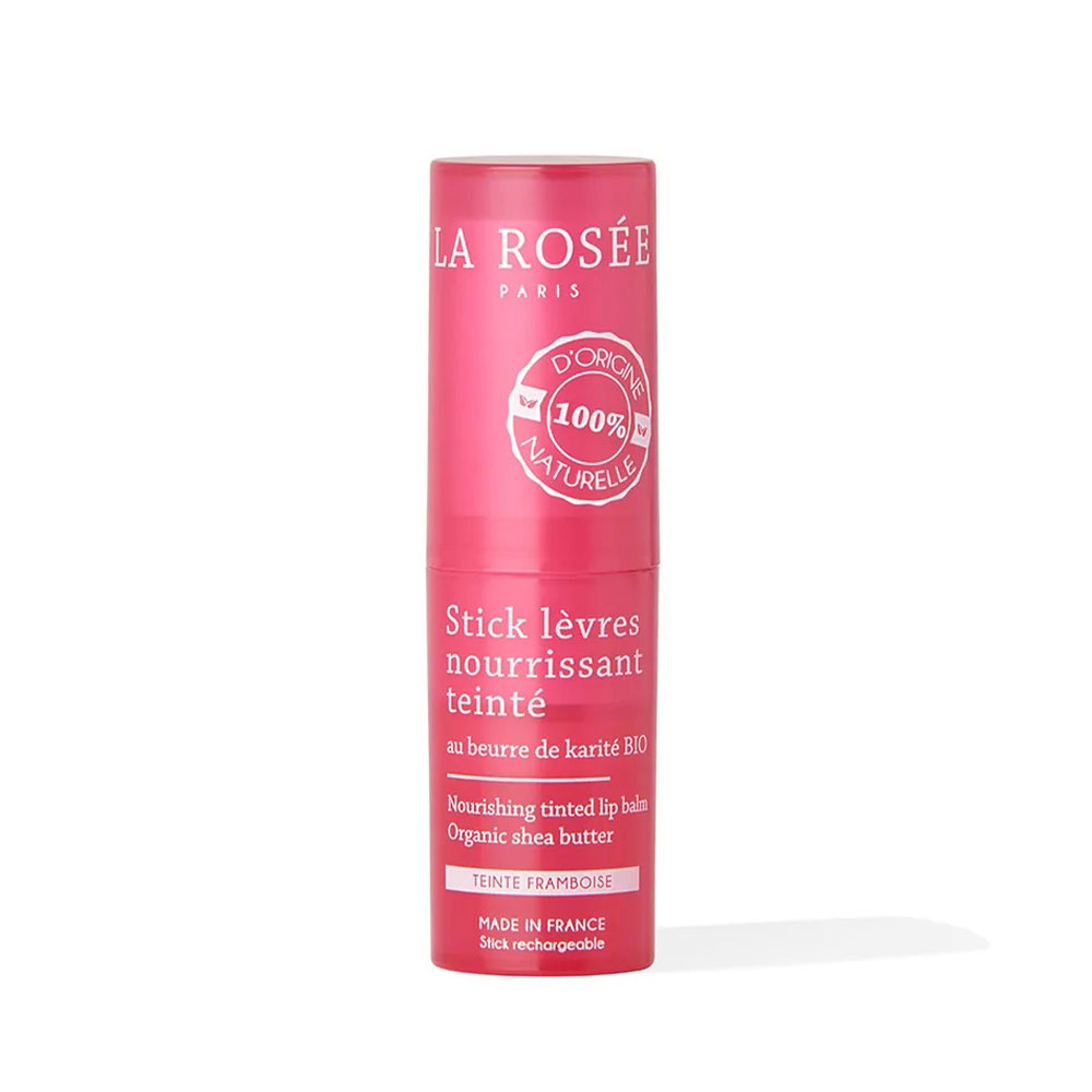LA ROSÉE Stick Lèvres Nourrissant Teinté Framboise Rechargeable Au beurre de karité Bio 4.5g