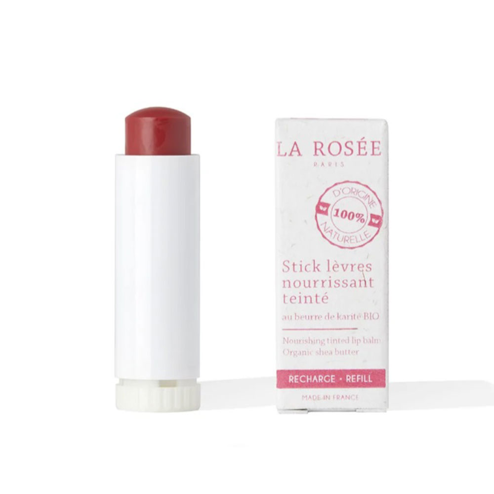 LA ROSÉE Recharge Stick Lèvres Nourrissant Teinté Framboise Rechargeable Au beurre de karité Bio 4.5g