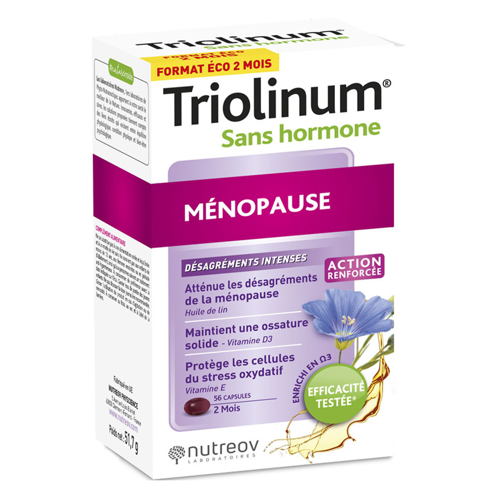 Nutreov Ménopause Sans Hormone Désagrément Intense 56 Capsules