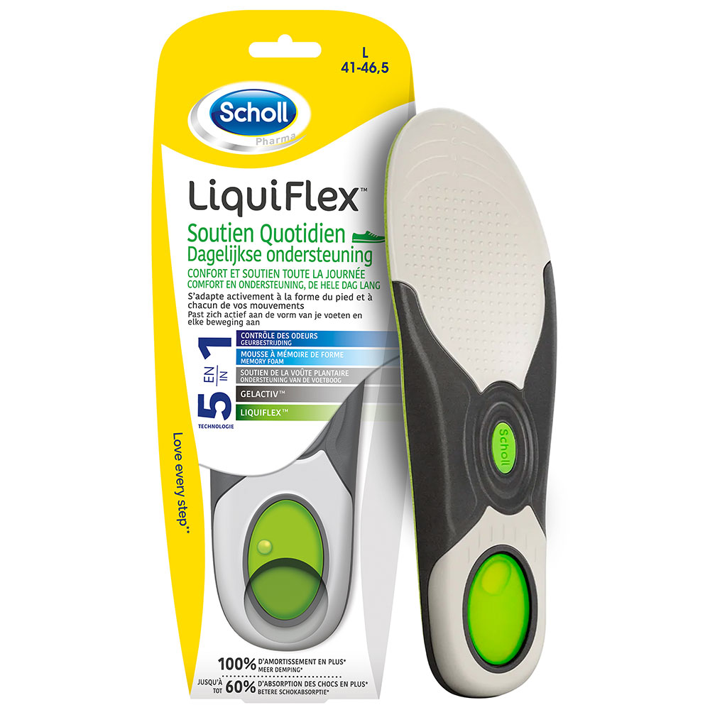 Scholl LiquiFlex Semelles Soutien Quotidien Hommes Pointure 41-46.5
