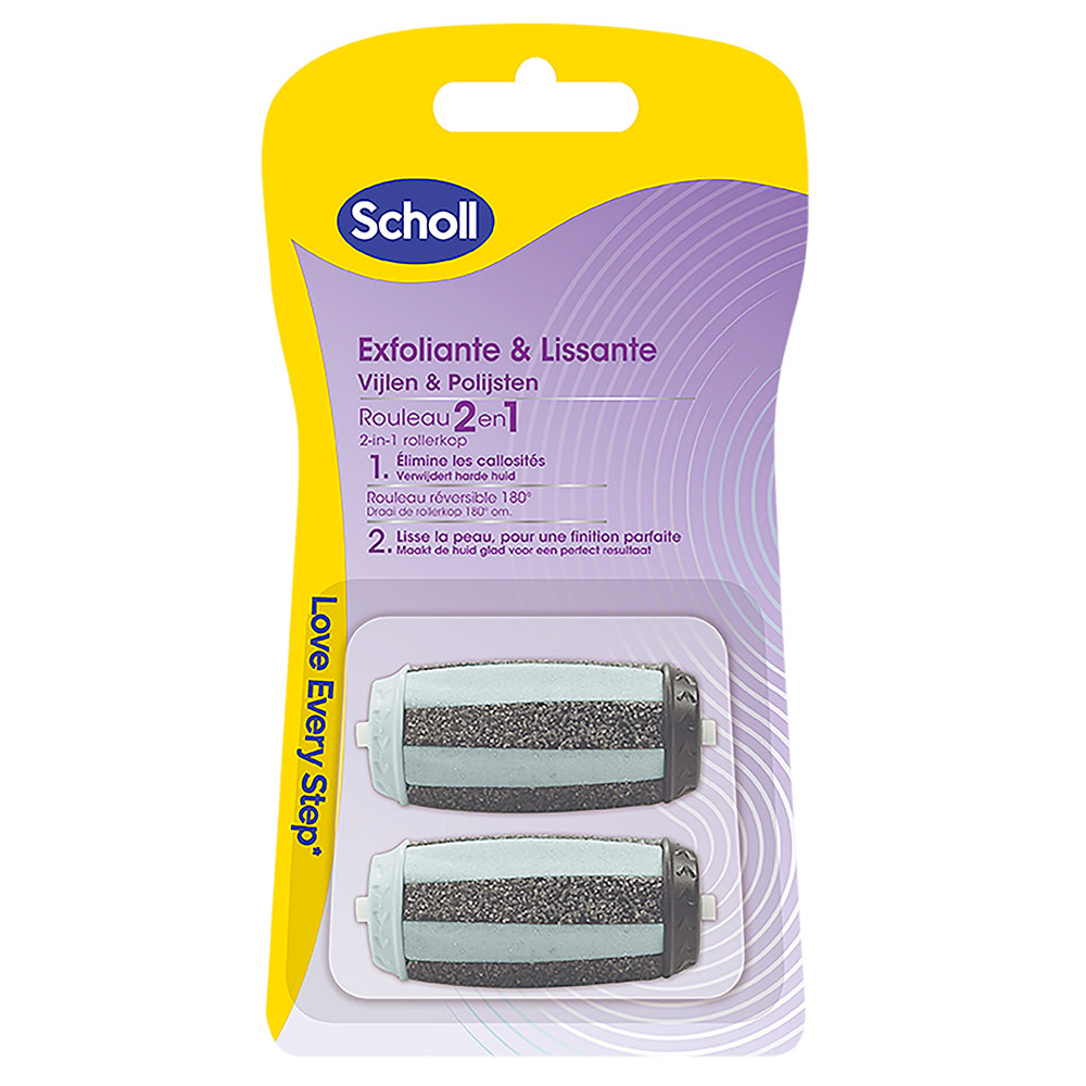 Scholl Rouleaux de Remplacement Exfoliant & Lissant x2