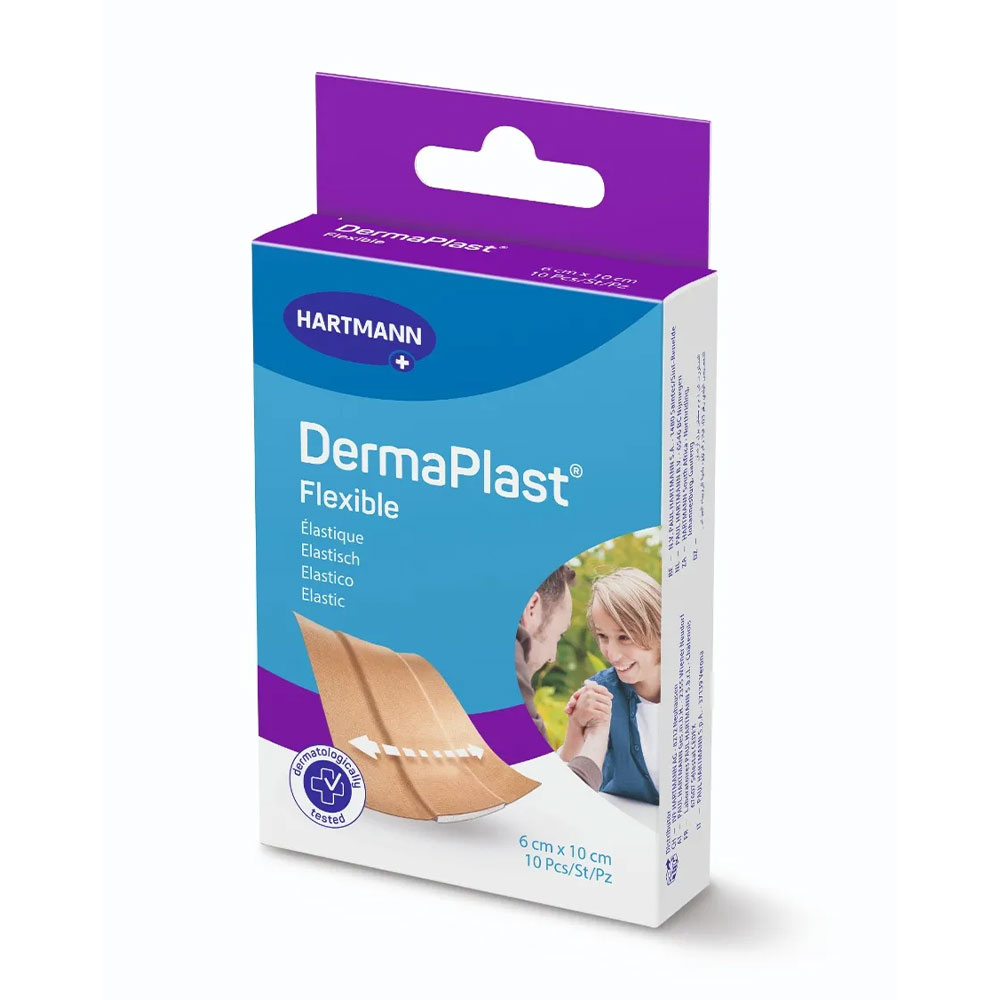 Hartmann Dermaplast Pansements Flexible Elastique 6x10cm Petites Plaies x10