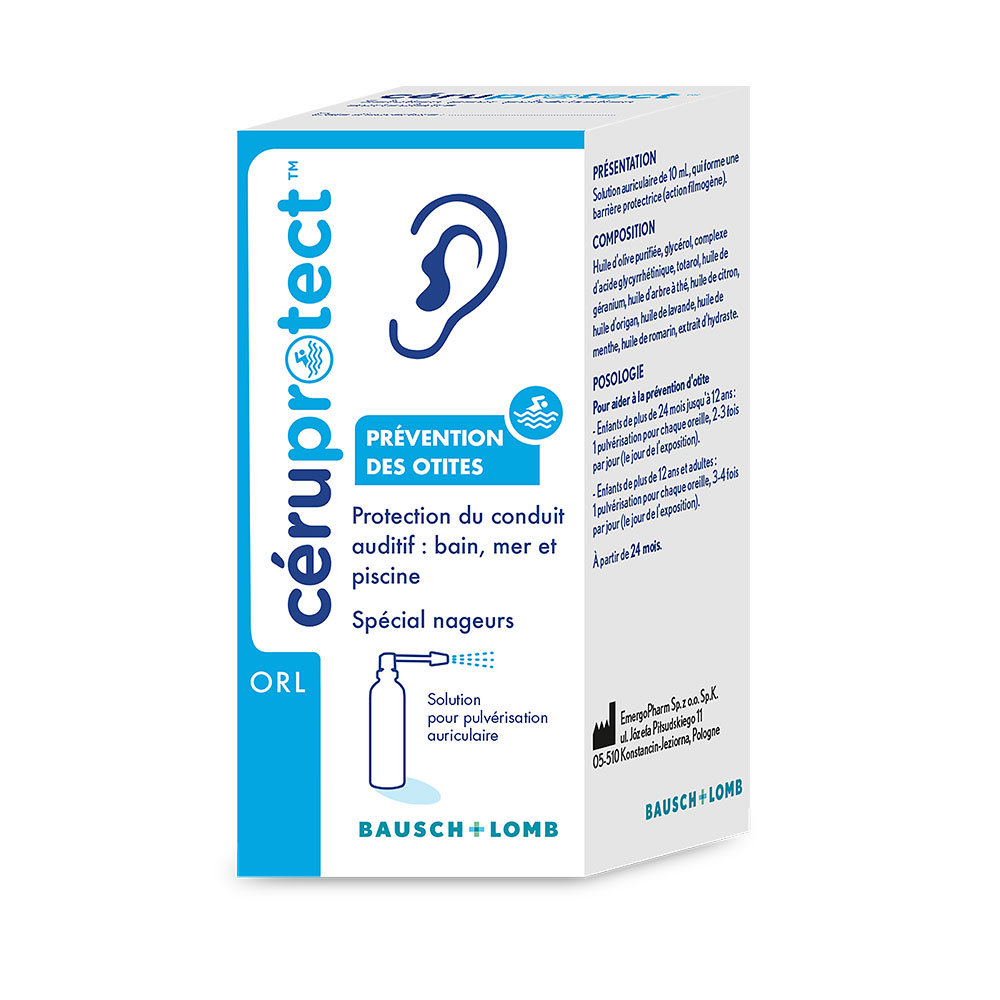 Bausch&Lomb Céruprotect Flacon spray Spécial Nageurs 10ml