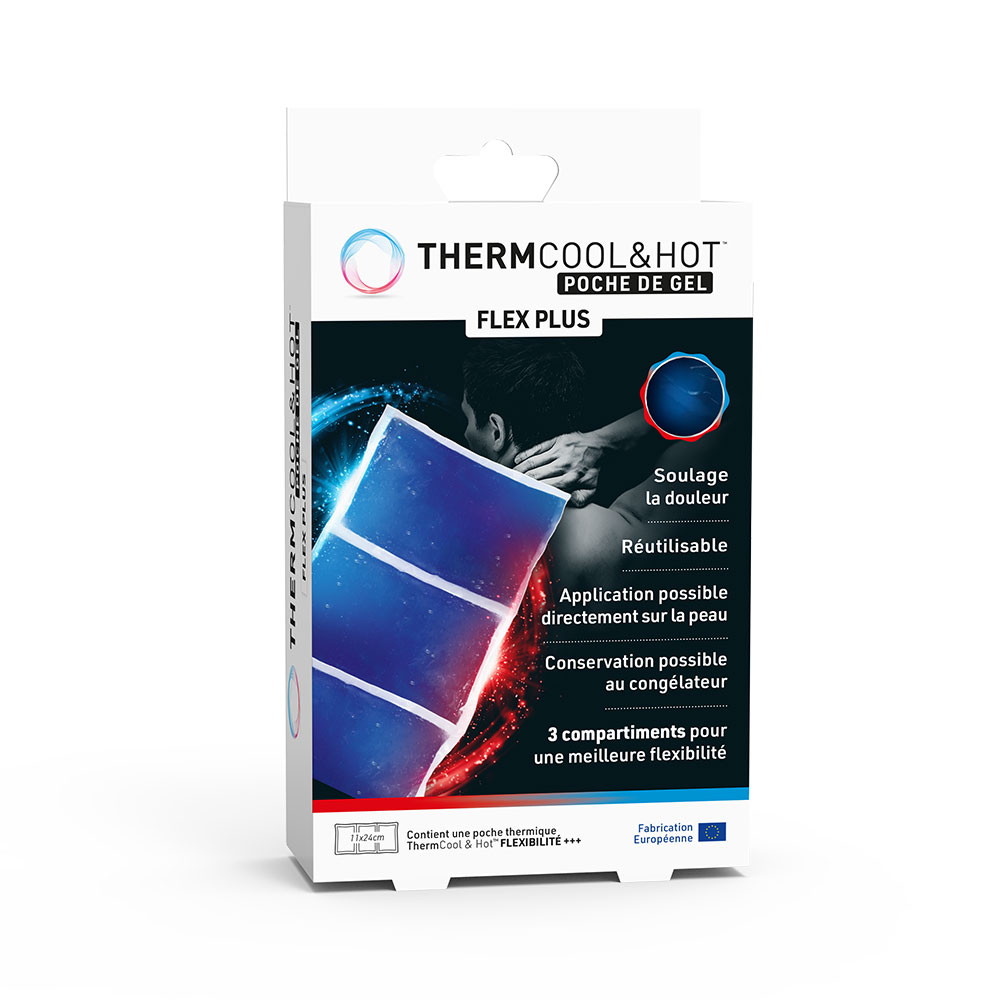 Bausch&Lomb ThermCool&Hot Gel Flex plus Action chaud ou froid 1 poche 3 compartiments 11x24cm