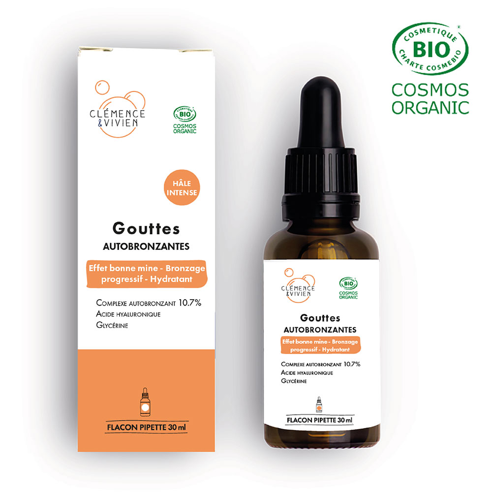 Clemence&Vivien Gouttes Autobronzantes Bio 30ml