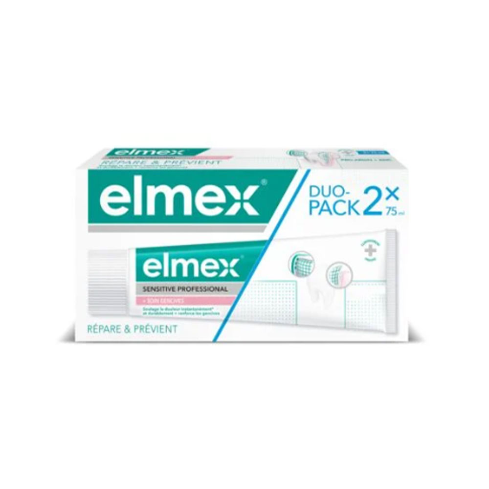 Elmex Sensitive Professional Dentifrice Soins Gencives 2x75ml