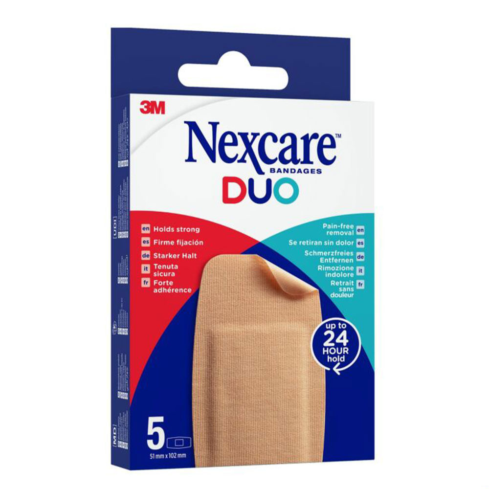 Nexcare Pansements Maxi Duo Tenue 24h x5