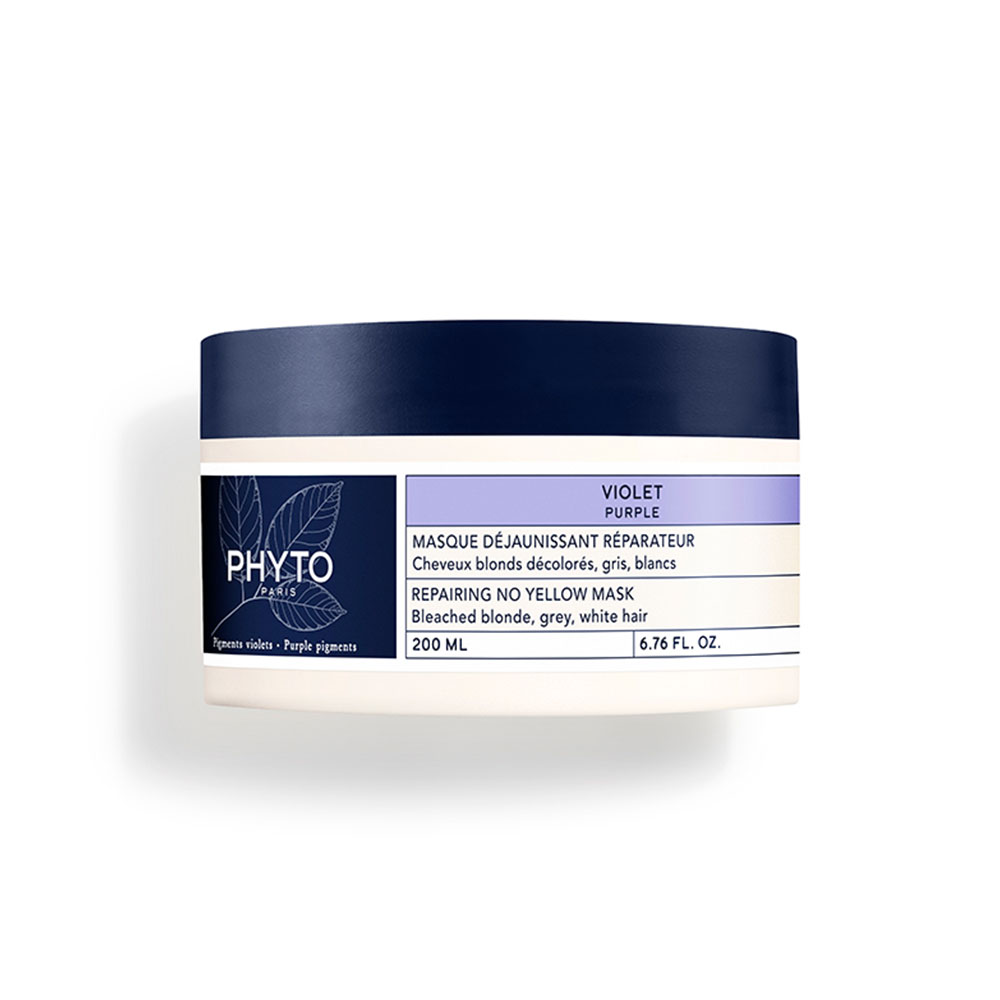 Phyto Paris Violet Masque Déjeunissant Réparateur Cheveux Blonds Décolorés, Gris, Blancs 200ml