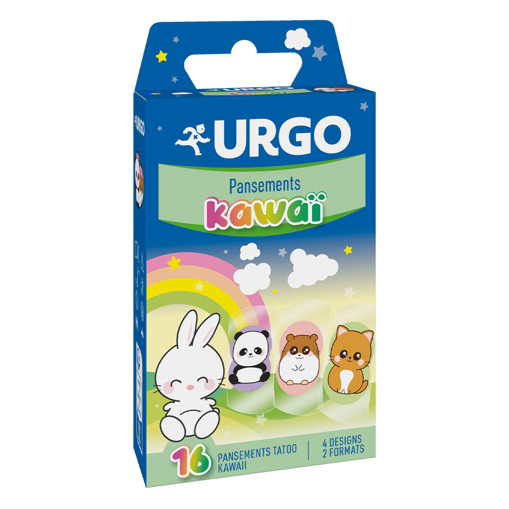 Urgo Pansements Kawai Tatoo Plaies Superficielles Dès 3 Ans x16