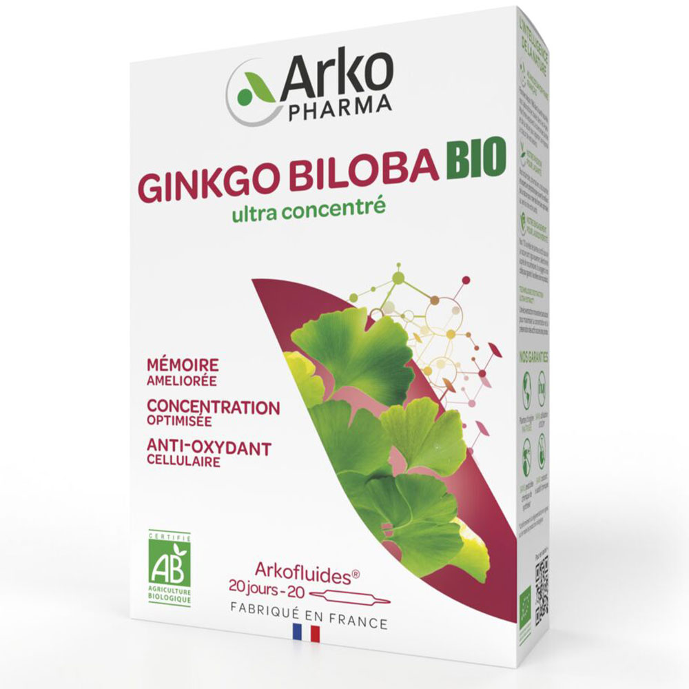 Arkopharma Arkofluides Gingko Biloba Bio 20 Ampoules