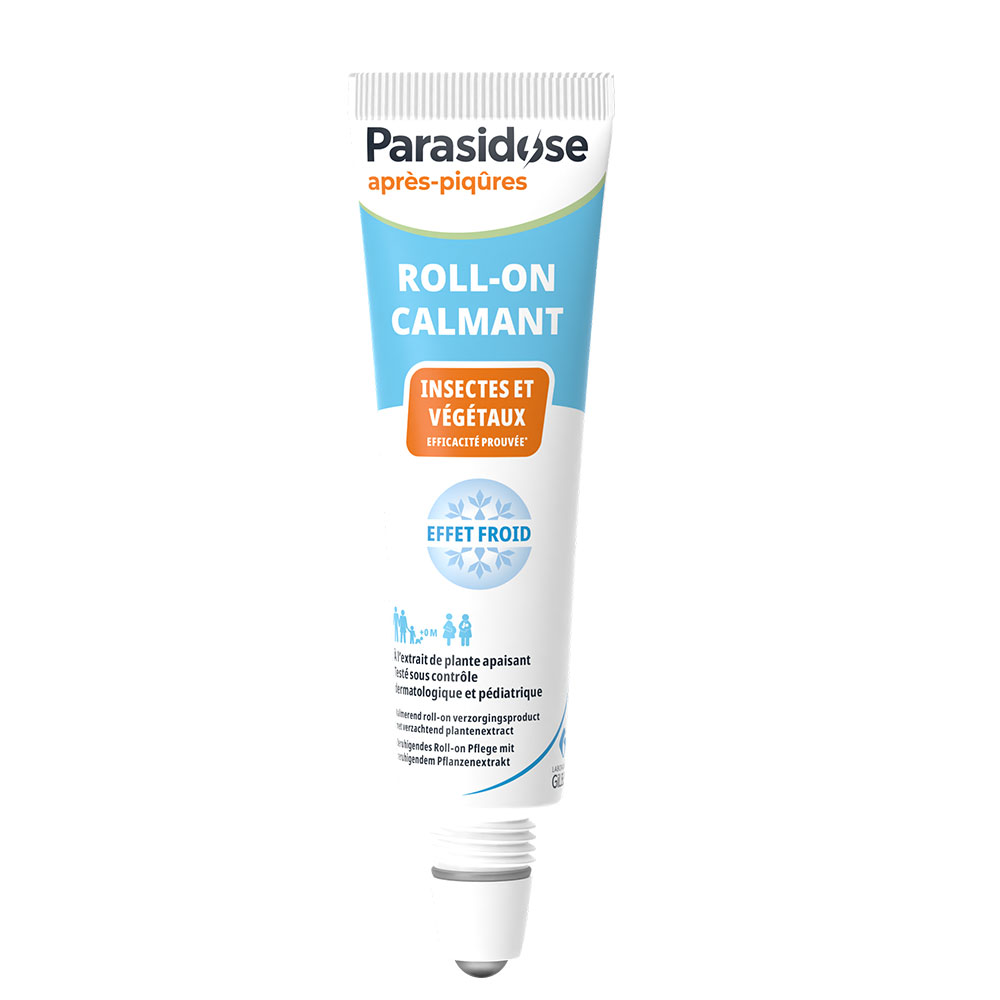 PARASIDOSE Roll-on calmant Insectes et végétaux Effet froid Après-piqûres 15ml