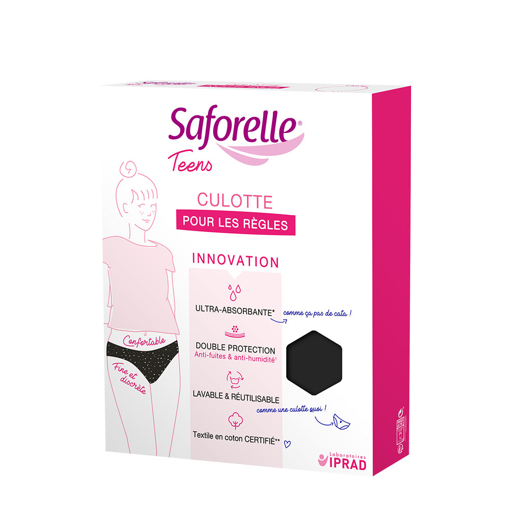Saforelle Teens Culotte Ultra-absorbante 1ères règles 14 ans