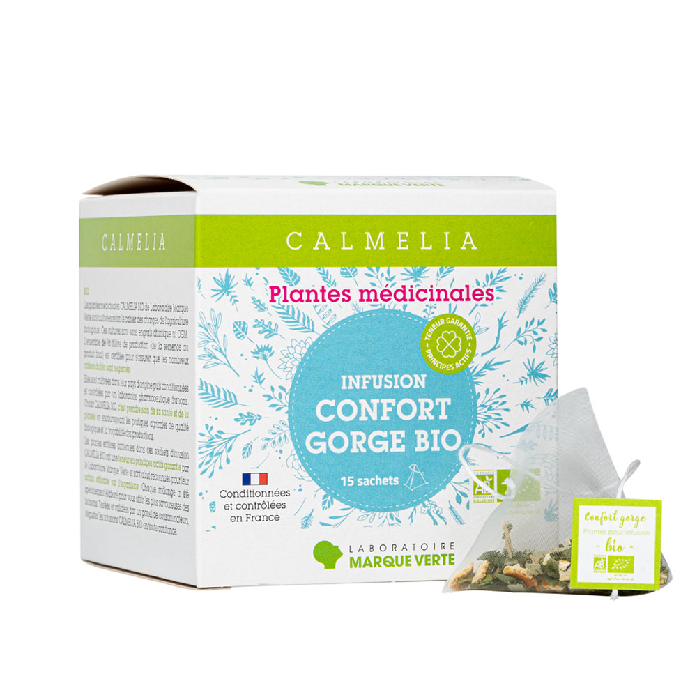 Calmelia Infusion Confort gorge bio 15 infusettes
