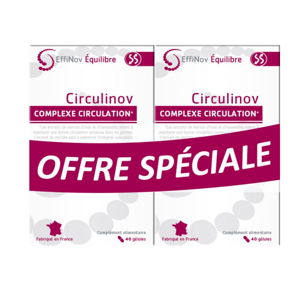 Effinov Nutrition Circulinov Complexe circulation 2x40 gélules